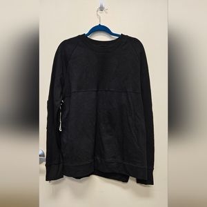 Outlaw by Braydon Alexander Black Sweatshirt with Zipped Cuff Sleeves SZ XL